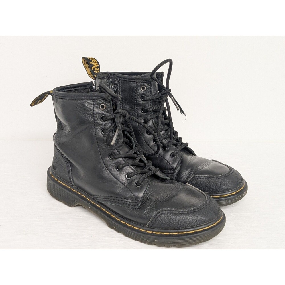 Dr. Martens Boots Kids Youth Size US 3 Black 1460 Side Zipper AirWair Gopcore